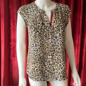 DR2 Leopard Print Blouse Size XS
